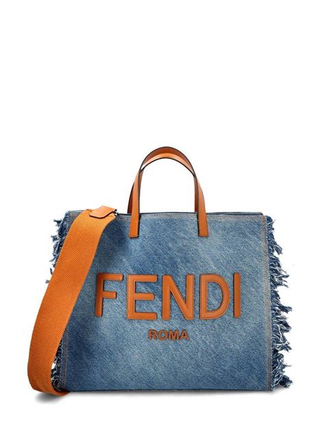 fendi denim &|fendi denim tote.